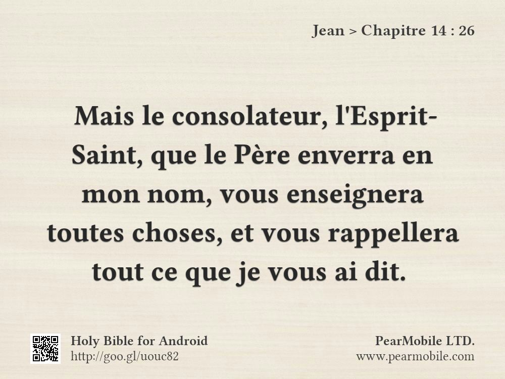 Jean, Chapitre 14:26